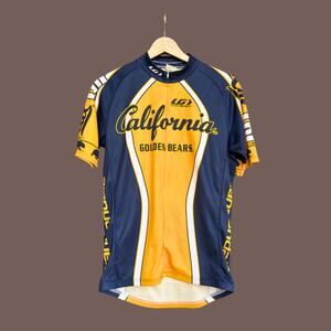 Louis Garneau Cal Tri Jersey | Navy/Yellow | Size M | Vintage